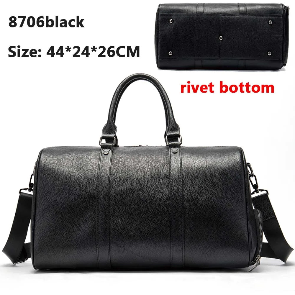 WESTAL Genuine Leather Duffle Bag