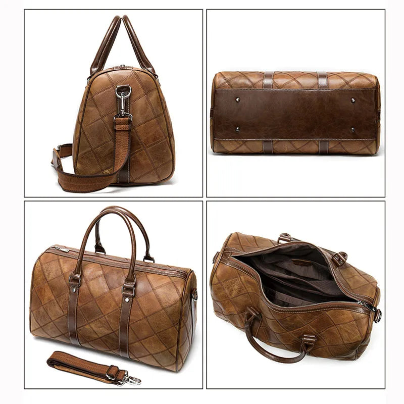 WESTAL Genuine Leather Duffle Bag