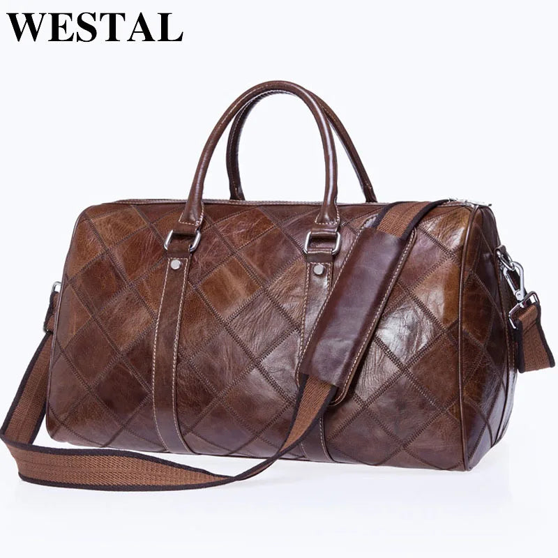 WESTAL Genuine Leather Duffle Bag