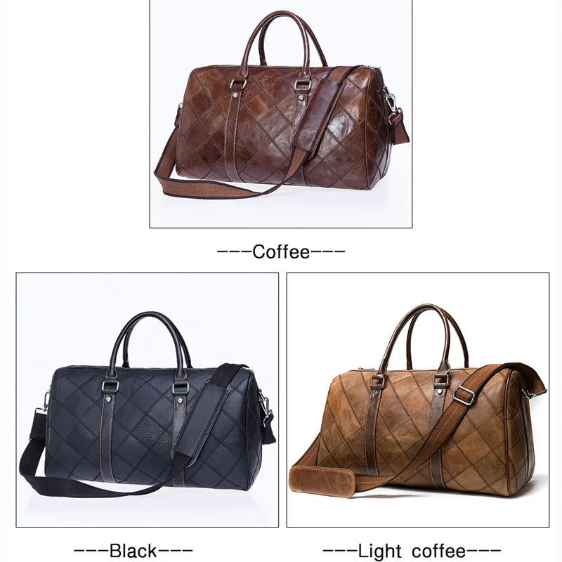 WESTAL Genuine Leather Duffle Bag