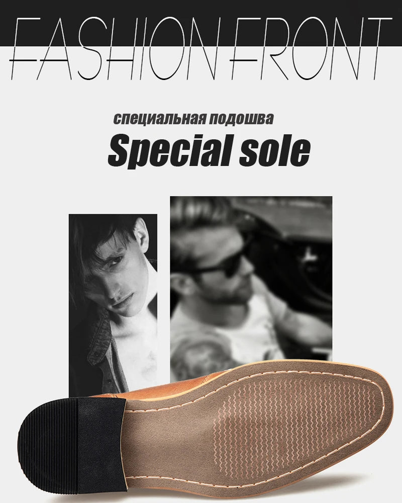 YIGER Handmade genuine leather shoes