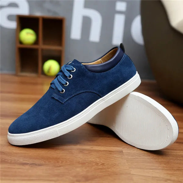 Sharp Suede Men Flats Canvas Shoes