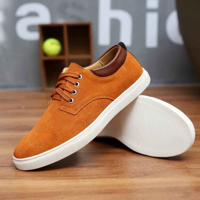 Sharp Suede Men Flats Canvas Shoes