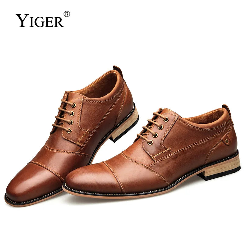 YIGER Handmade genuine leather shoes