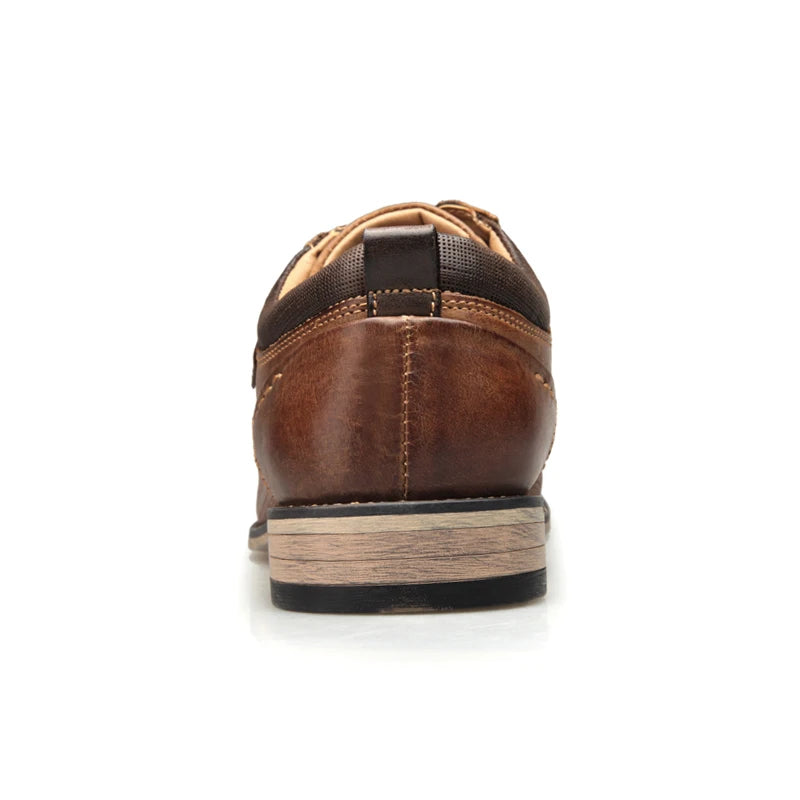 YIGER Men Genuine Leather Dress Shoes