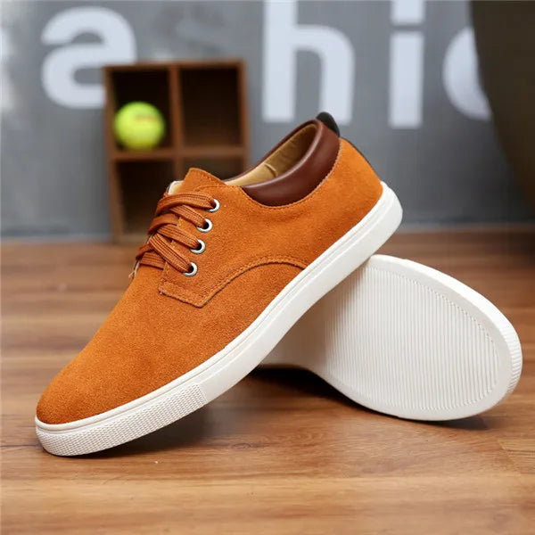 Sharp Suede Men Flats Canvas Shoes