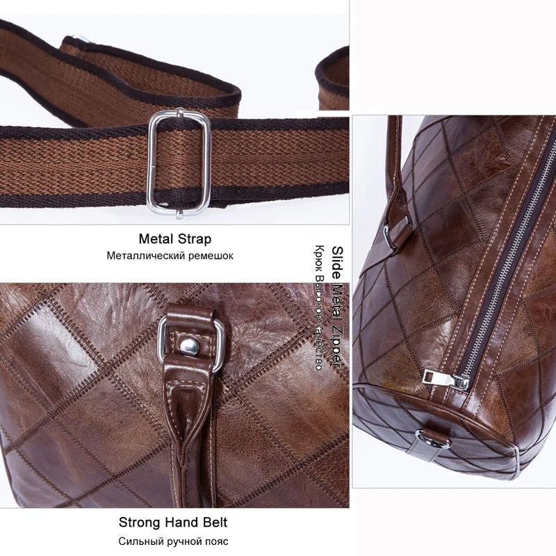 WESTAL Genuine Leather Duffle Bag