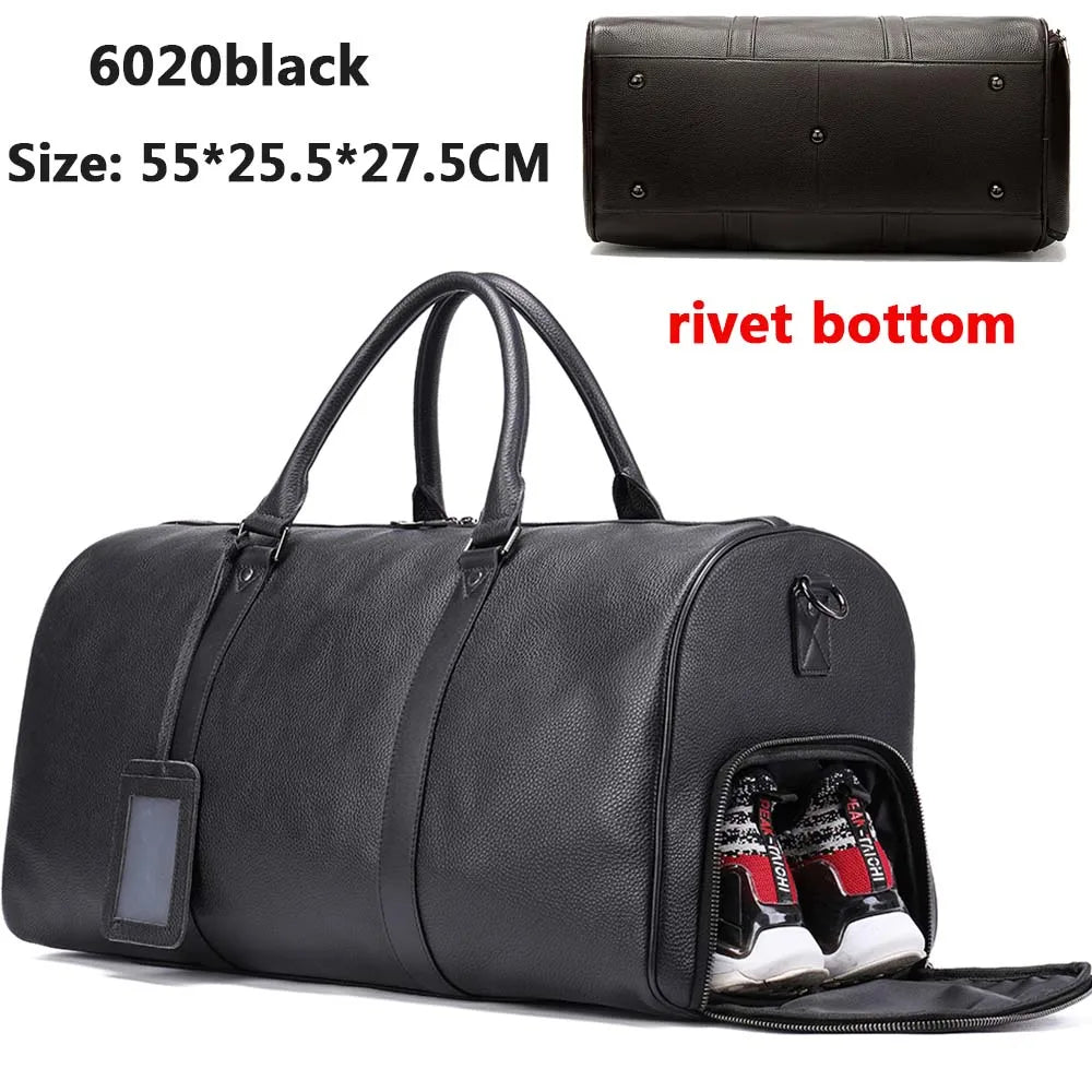 WESTAL Genuine Leather Duffle Bag